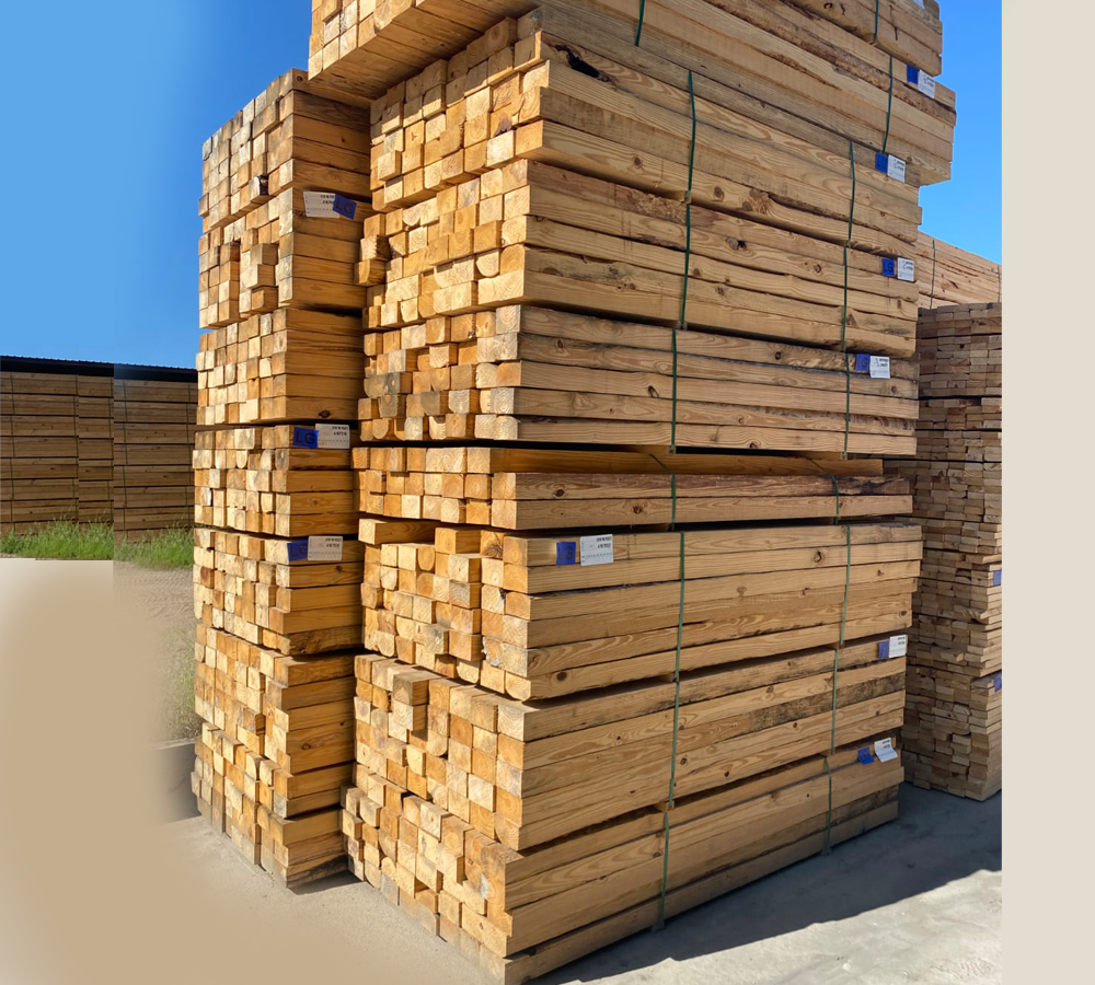4x4x8' KD HT S4S Southern Yellow Pine Lumber